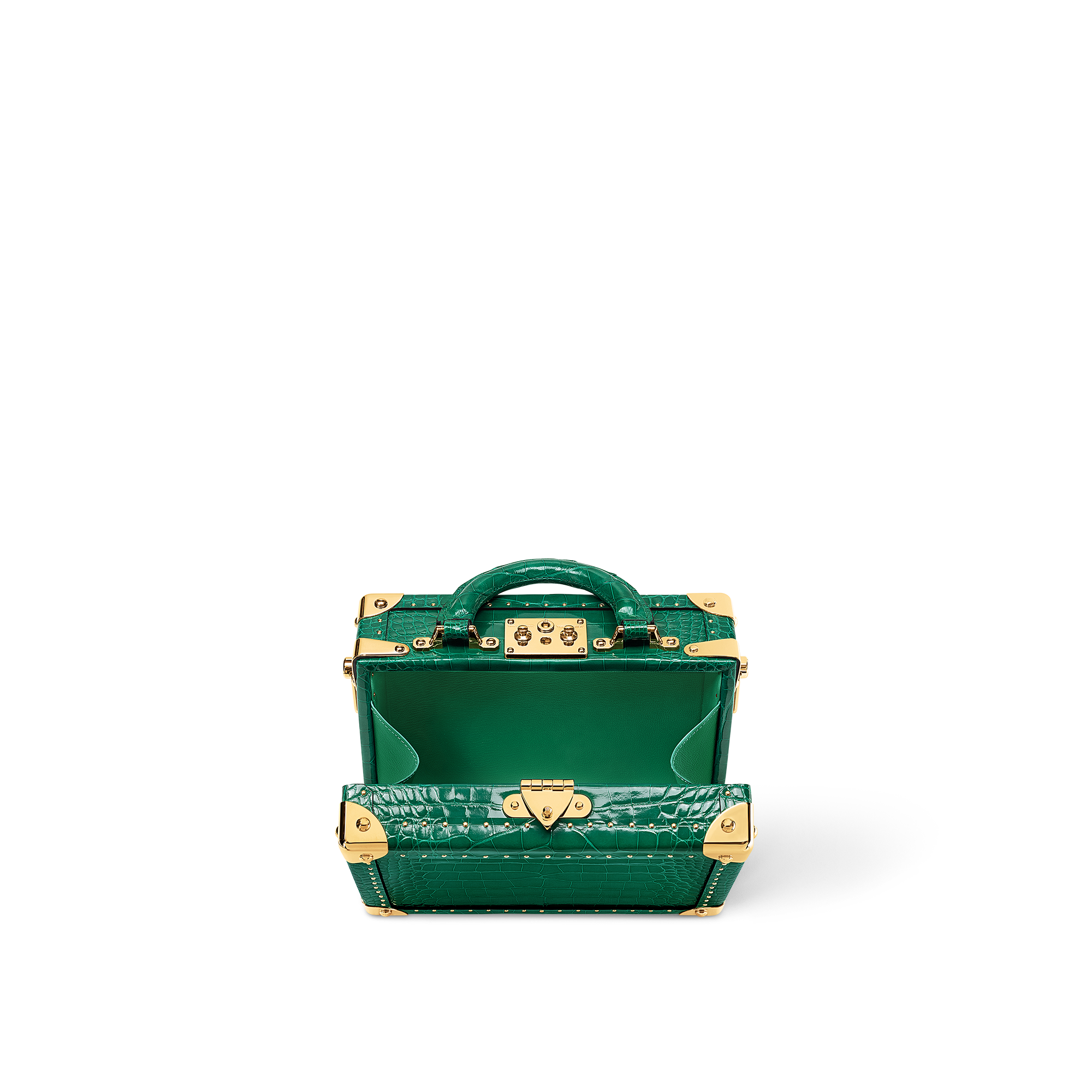 Petite Valise Emeraude Crocodilien Brillant - Hardsided | LOUIS